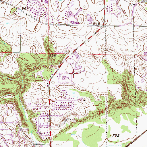 Topographic Map of Church of Christ, MN