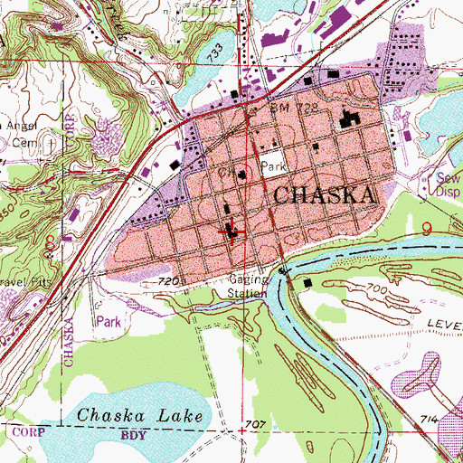 Topographic Map of Guardian Angels School, MN