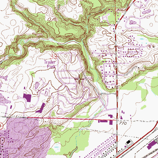 Topographic Map of Brandondale Chaska Mobile Park, MN