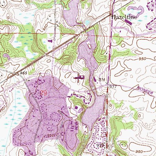 Topographic Map of Jonathan Elementary School, MN