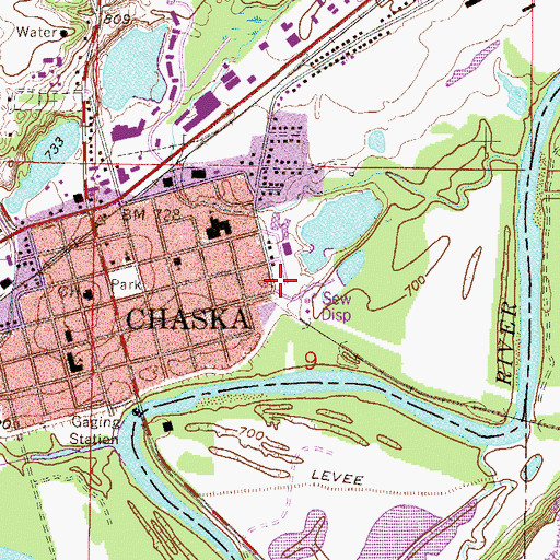 Topographic Map of Carver County Sheriff's Office, MN