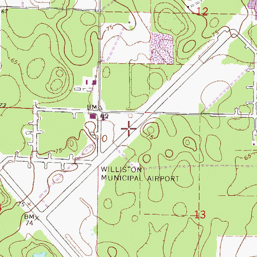 Topographic Map of Montbrook Army Air Field (historical), FL