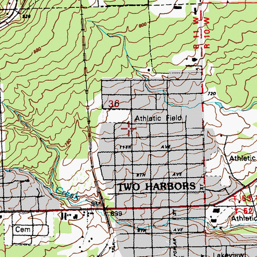 Topographic Map of Lake View Cottages, MN