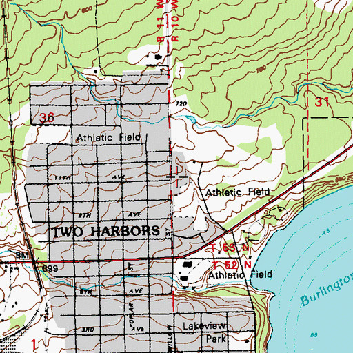 Topographic Map of Lake View Home, MN
