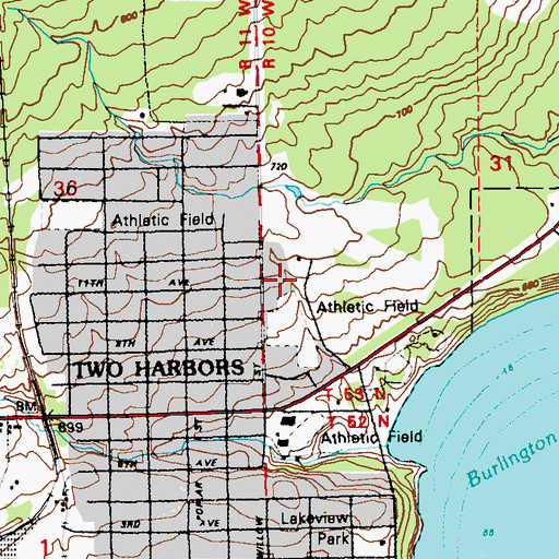 Topographic Map of Lake View Hospital, MN