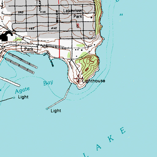 Topographic Map of Lighthouse Point Museum, MN