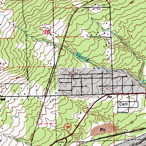 Topographic Map of Segog Park, MN
