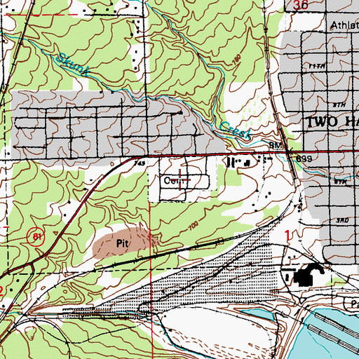 Topographic Map of Lakeview Cemetery, MN