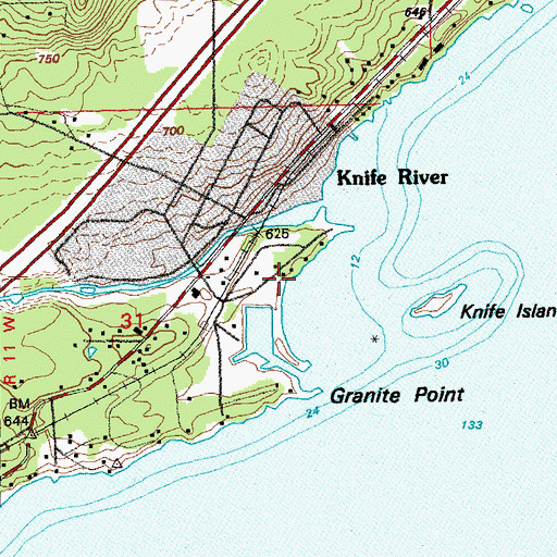 Topographic Map of Buchanan Historical Marker, MN
