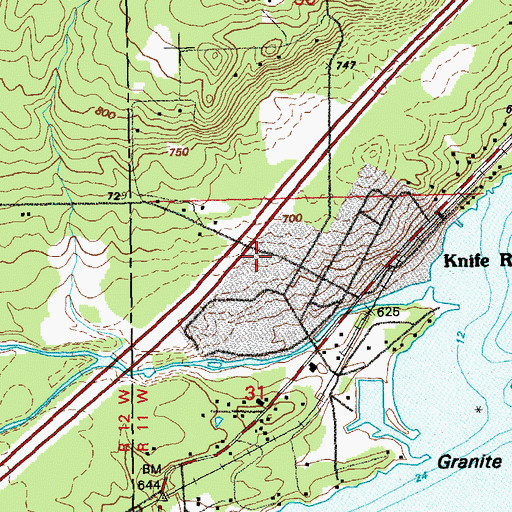 Topographic Map of Knife River Rest Area, MN