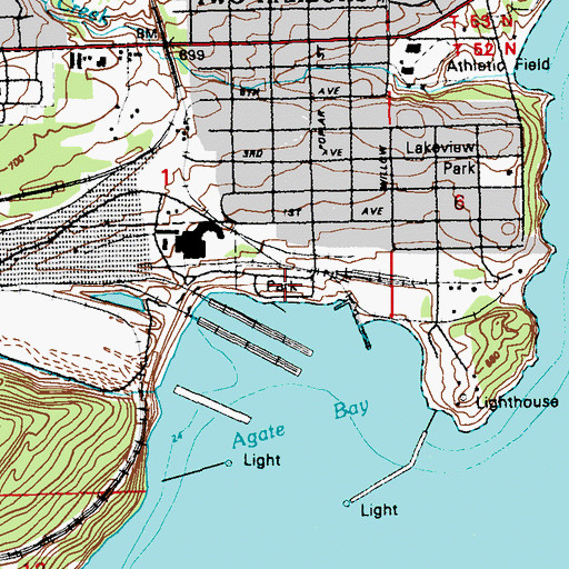 Topographic Map of 3 Spot Historical Marker, MN
