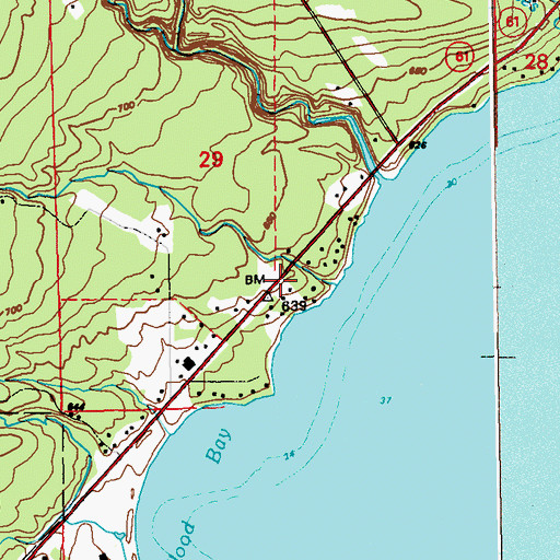 Topographic Map of Lake Superior Agate Geological Marker, MN