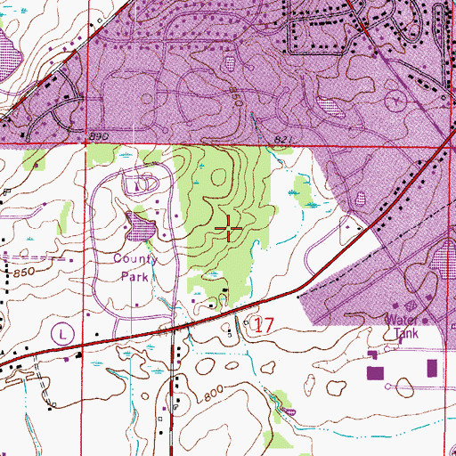Topographic Map of Muskego Park Hardwoods State Natural Area, WI