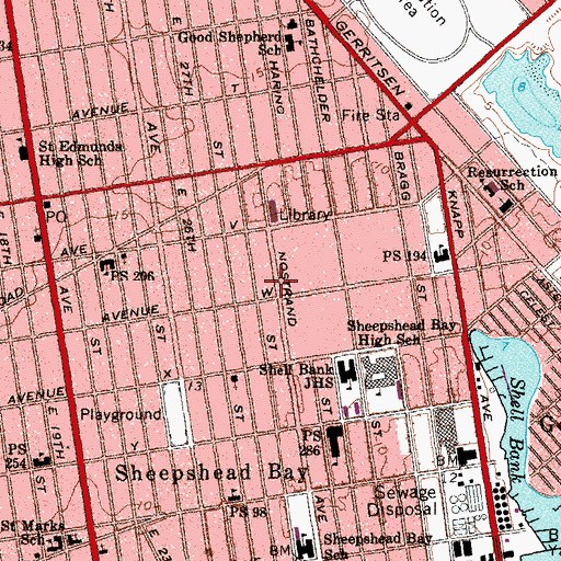 Topographic Map of Beth Am Jewish Center, NY