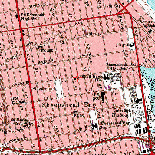 Topographic Map of Congregation Beth Shalom, NY