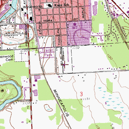 Topographic Map of Seventh-Day Adventist Church, MN