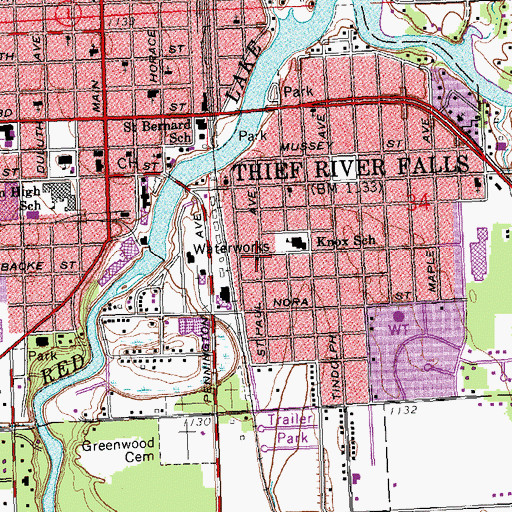 Topographic Map of Open Arms Christian Fellowship Church, MN