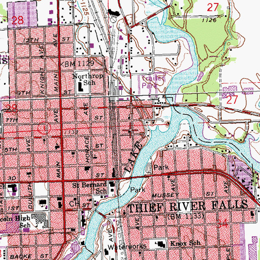 Topographic Map of Faith Lutheran Brethren Church, MN