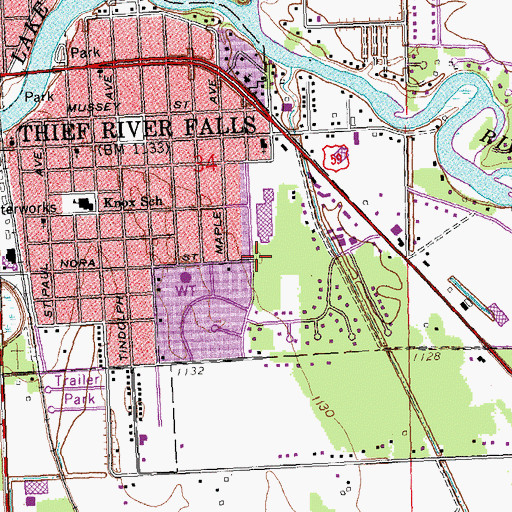 Topographic Map of Redeemer Lutheran Church, MN