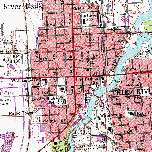 Topographic Map of Greendale Manor, MN