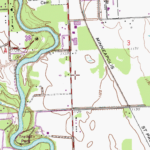 Topographic Map of Challenger Court, MN