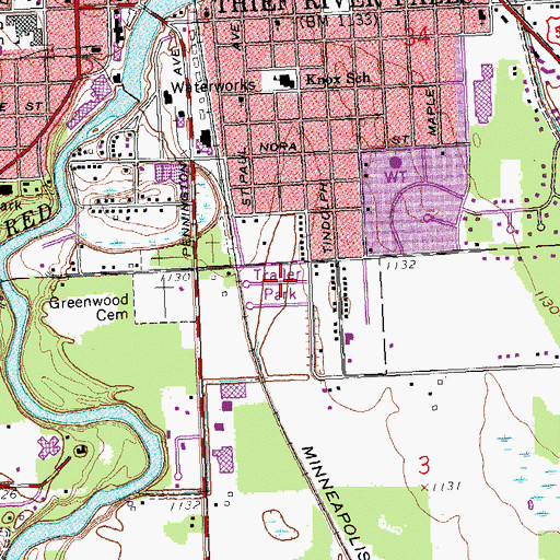Topographic Map of Jamar Mobile Home Park, MN