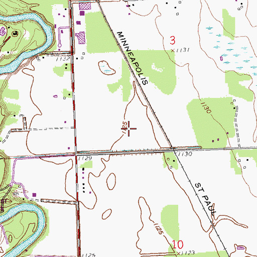 Topographic Map of Challenger Elementary School, MN
