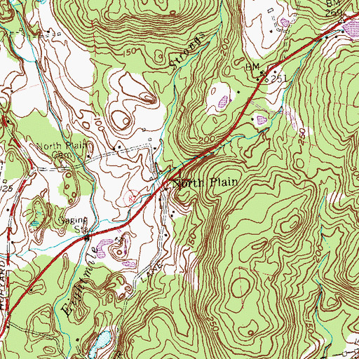 Topographic Map of North Plain, CT