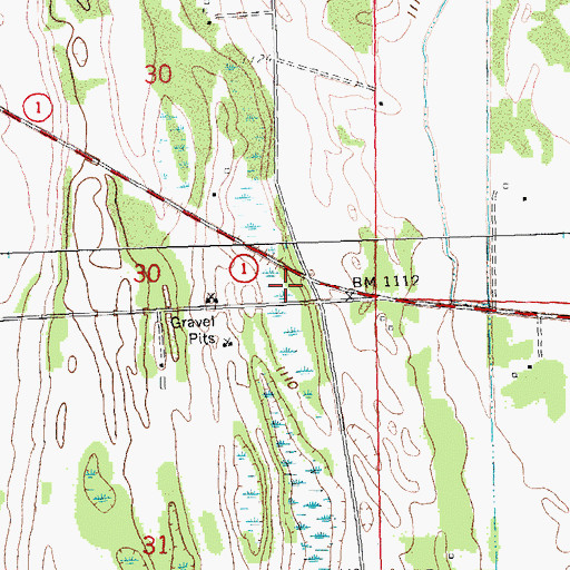 Topographic Map of Thief River Falls Wayside Park, MN