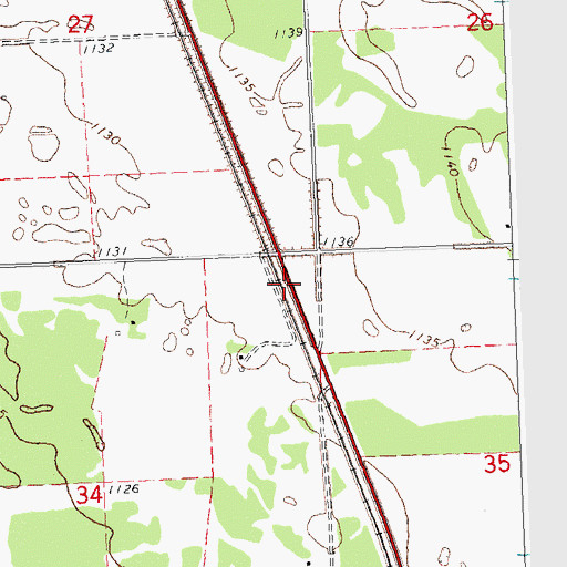 Topographic Map of Lost Post Office (historical), MN