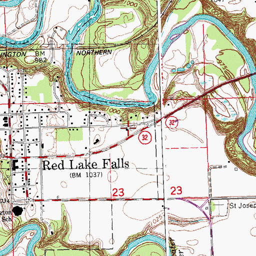 Topographic Map of Bethany Lutheran Church, MN