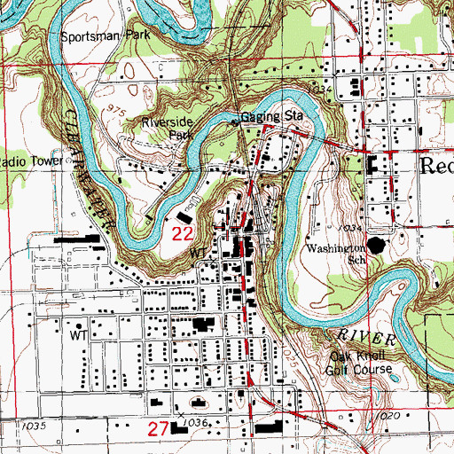 Topographic Map of Saint Joseph's Church, MN