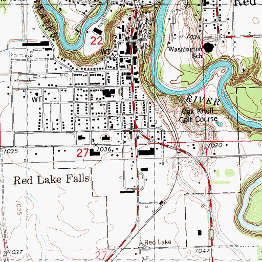 Topographic Map of Saint John's Lutheran Church, MN