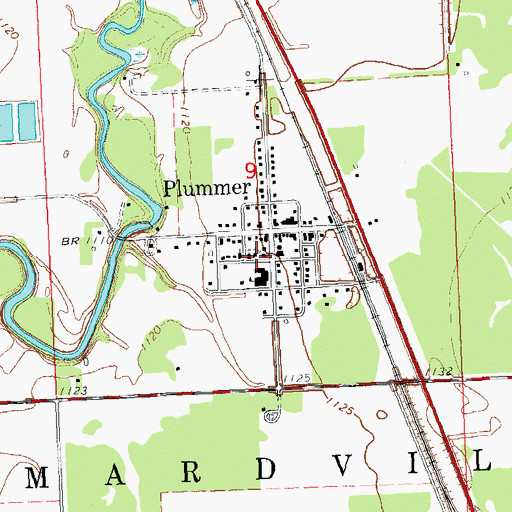 Topographic Map of Ebenezer Lutheran Church, MN
