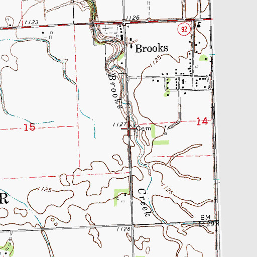 Topographic Map of Presbyterian Cemetery, MN
