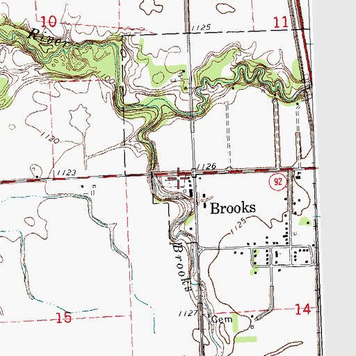Topographic Map of Saint Joseph Cemetery, MN