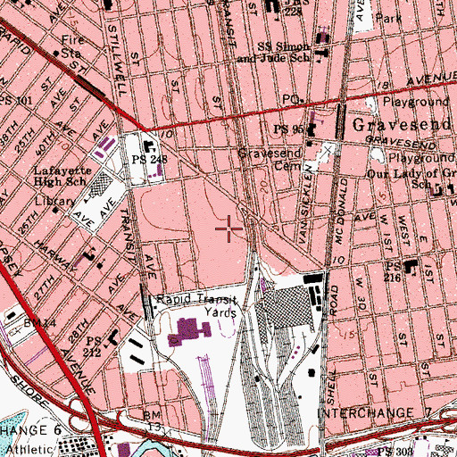 Topographic Map of Marlboro Houses, NY