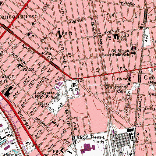 Topographic Map of Meucci Square, NY