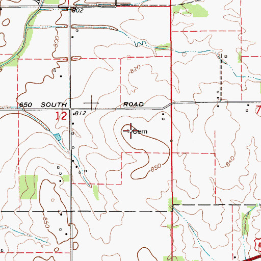Topographic Map of Bethel Lutheran Cemetery, IN