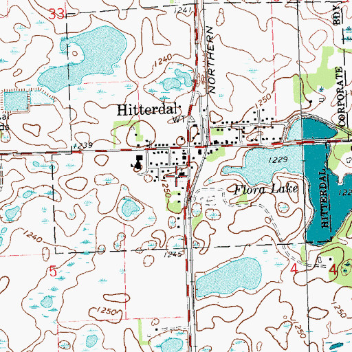 Topographic Map of West Salem Cemetery, MN
