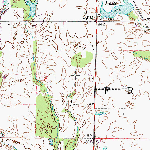 Topographic Map of Hebron Presbyterian Cemetery, IN