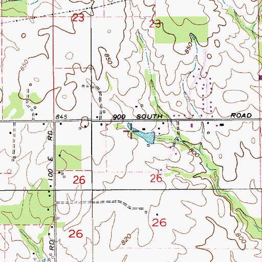 Topographic Map of Friendship Missionary Baptist Cemetery, IN
