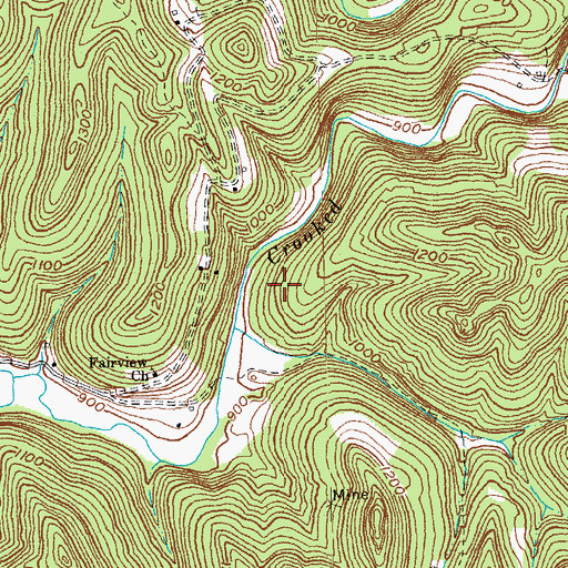 Topographic Map of Jep Hill Cemetery, KY