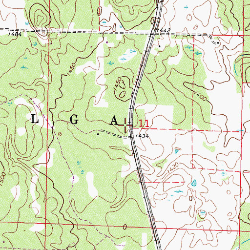Topographic Map of Rosby Post Office (historical), MN