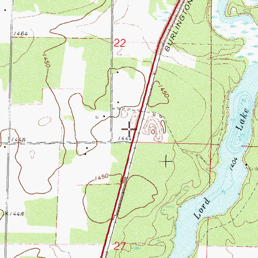 Topographic Map of Latona Post Office (historical), MN