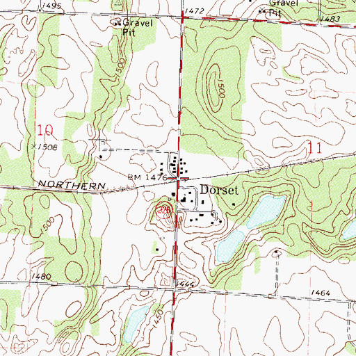 Topographic Map of Dorset Post Office (historical), MN