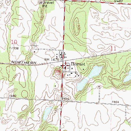 Topographic Map of First English Lutheran Church, MN