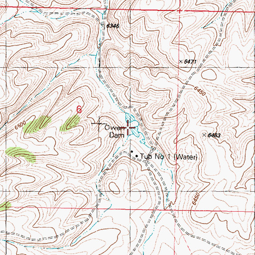 Topographic Map of Owen Dam, AZ
