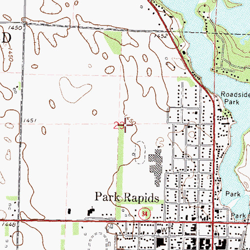 Topographic Map of New Century School, MN