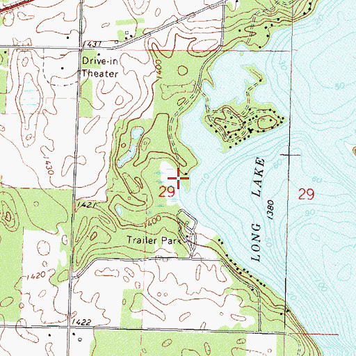 Topographic Map of Spruce Hill Campgrounds, MN